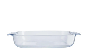 KHG Auflaufform mit Griffen 2,7 l transparent/klar Borosilikatglas Maße (cm): B: 22,5 H: 6,1 Küchenzubehör