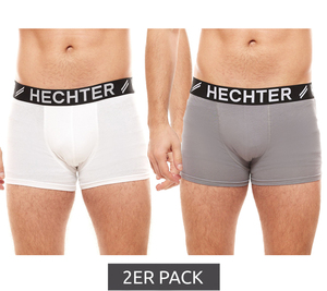 2er Pack HECHTER STUDIO Herren Unterwäsche Boxershorts Grau/Weiß