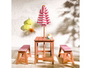 Bild 4 von Livarno Home Kinder Gartentischset, mit 2 Bänken, Auflagen u. Schirm