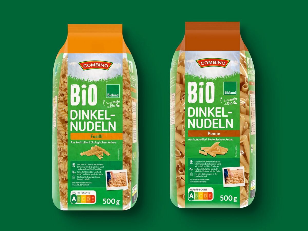Bild 1 von Bioland Dinkel-Nudeln, 
         500 g