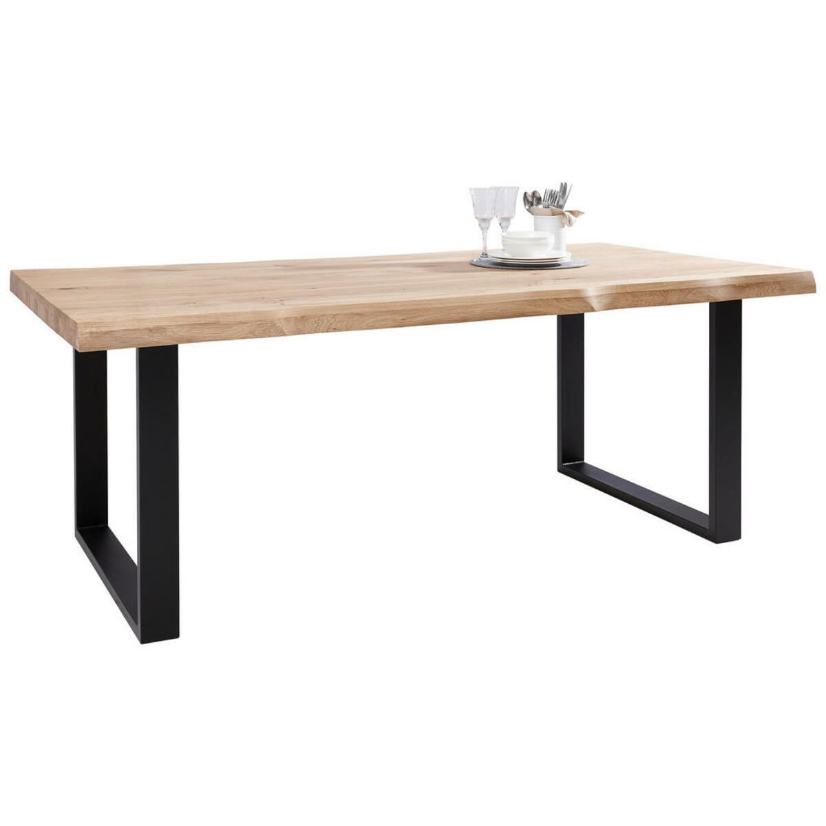Bild 1 von LANDSCAPE ESSTISCH Wildeiche massiv rechteckig Schwarz