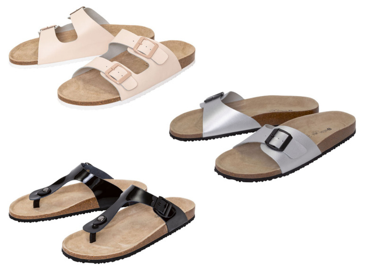 Bild 1 von ESMARA® Damen Pantoletten, mit verstellbaren Schnallen