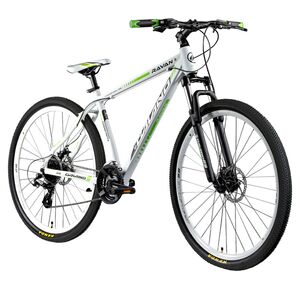Galano Ravan Mountainbike 29 Zoll für Damen und Herren 175 - 190 cm Downhill Bike MTB Hardtail Fahrrad 24 Gänge Mountain Bike... 48 cm, weiß/grün
