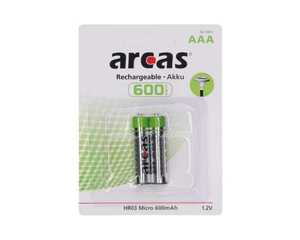 Arcas Batterie Akku, 2er, AAA/R3