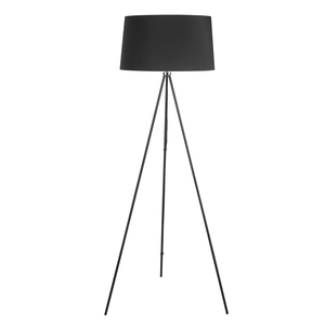 HOMCOM Stehlampe Tripod Schlafzimmer Standleuchte Stehleuchte 40 W Skandinavisch Stoff + Metall schwarz ∅48 x 156 cm
