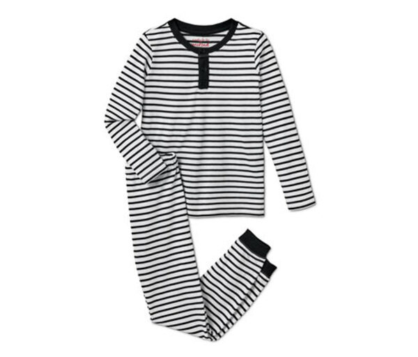 Bild 1 von Kinder-Pyjama, schwarz-weiß gestreift