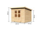 Bild 3 von Karibu 14 mm Gartenhaus »Pyrmont 4«, aus Holz, naturbelassen, 5,02 qm