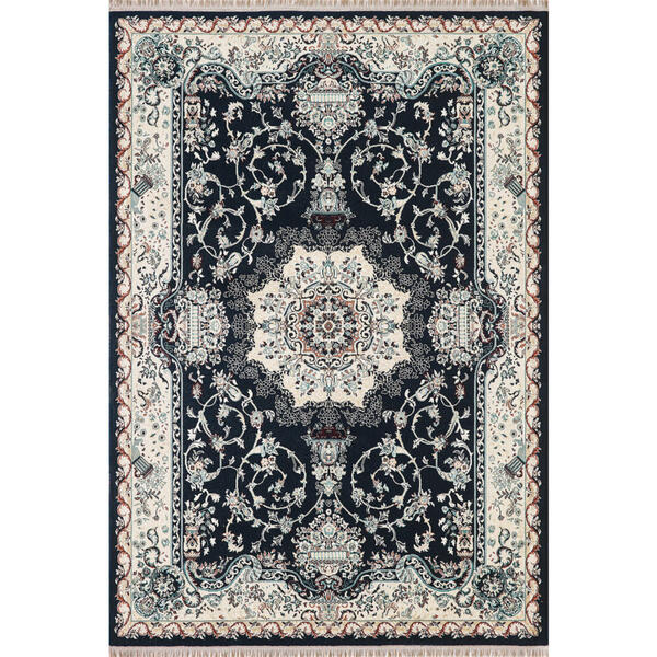 Bild 1 von Vintage-Teppich, Dunkelblau, Beige, Textil, orientalisch, rechteckig, 80x150 cm, Teppiche & Böden, Teppiche, Vintage-Teppiche