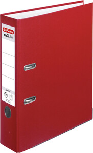 herlitz Ordner max.file protect A4, PP-Folienbezug Wechselfenster 8 cm, rot