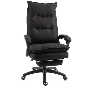 Vinsetto Bürostuhl Chefsessel mit Massagefunktion Gamingstuhl, höhenverstellbarer, ergonomischer Drehstuhl, Nylon, Schwarz, 70 x 62 x 120-130 cm