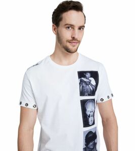 JEREMY MEEKS Herren Sommer-Shirt Kurzarm Shirt Adone Weiß