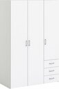 Bild 1 von Home affaire Kleiderschrank Mit viel Stauraum, graue Stangengriffe, modernes Scandi-Design, einfache Selbstmontage, 175,4 x 115,8 x 49,52 cm