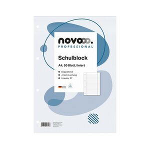 Novooo Schulblock Lineatur 27 A4 50 Blatt