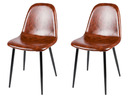Bild 1 von Livarno Home Stuhl »San Diego«, braunes Kunstleder, 2 Stück