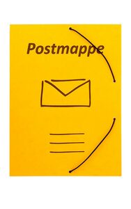 Postmappe A4 Kunststoff gelb