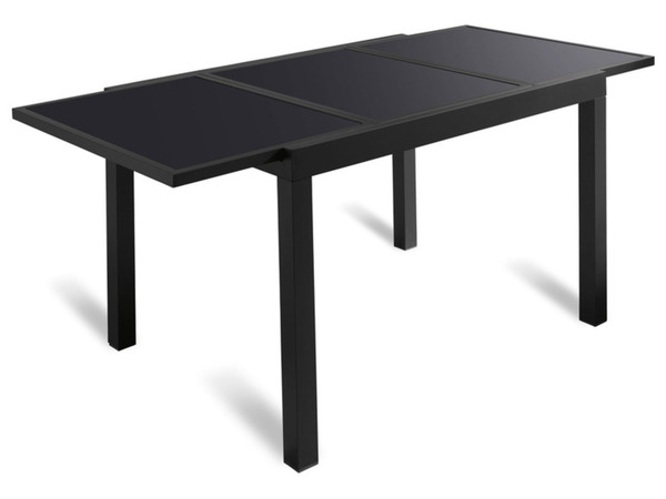 Livarno Home AluGartentisch »Houston«, ausziehbar, schwarz von Lidl