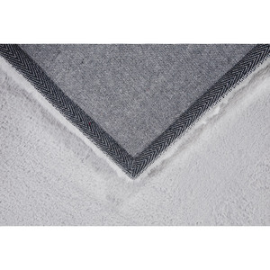 Homcom Teppich weicher Hochflor Grau 60 x 120 x 3,5 cm