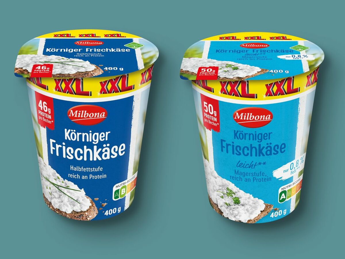 Bild 1 von Milbona Körniger Frischkäse XXL, 
         400 g