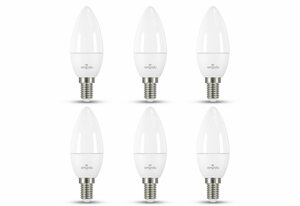 Amindu LED-Leuchtmittel, E14, warmweiß oder kaltweiß, 470lm, 4.9W ersetzt 40W Glühbirne, optional dimmbar, 6er Pack