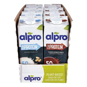 Alpro Protein Drink 1 Liter, verschiedene Sorten, 8er Pack