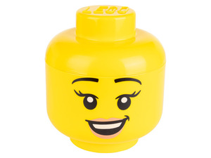 Aufbewahrungsbox in Legokopf-Form, 2-teilig, stapelbar