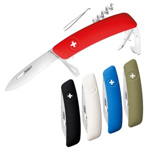 SWIZA Schweizer Messer D03 - 5 Farben Taschenmesser Klappmesser 11 Funktionen Farbe: Rot