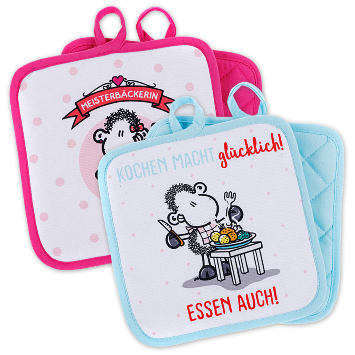 Bild 1 von Sheepworld Topflappen 2er-Set + 1 Geschirrtuch gratis