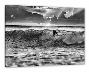 Pixxprint Leinwandbild »Surfen Wellenreiten«, Wanddekoration (1 Stück), Leinwandbild fertig bespannt, inkl. Zackenaufhänger