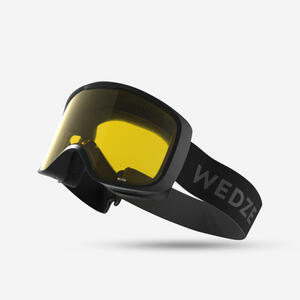Skibrille Snowboardbrille Erwachsene/Kinder Schlechtwetter - G 100 S1 schwarz