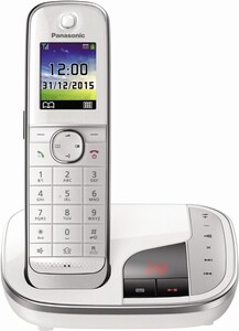 Panasonic KX-TGJ320GW Schnurlostelefon mit Anrufbeantworter weiß