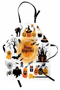 Abakuhaus Kochschürze »Höhenverstellbar Klare Farben ohne verblassen«, Halloween Glücklicher Geist