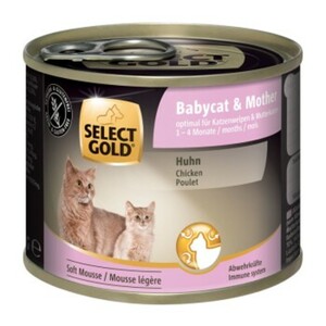 SELECT GOLD Babycat & Mother Soft Mousse Huhn 6x200g