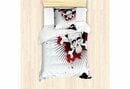 Bild 1 von Bettwäsche »Milbensicher Allergiker geeignet mit Kissenbezug«, Abakuhaus, Halloween Schädelknochen Grunge