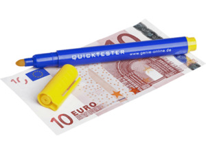 GENIE Quicktester Geldscheinprüfstift Blau/Gelb, Blau/Gelb