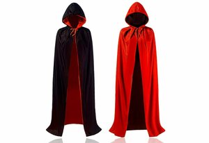 Goods+Gadgets Kostüm »Halloween Umhang mit Kapuze«, Vampir, Magier, Dracula Kostüm für Fasching, Karneval & Mottopartys