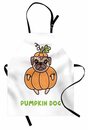 Bild 1 von Abakuhaus Kochschürze »Höhenverstellbar Klare Farben ohne verblassen«, Halloween Lustige Kürbis Hund Mops