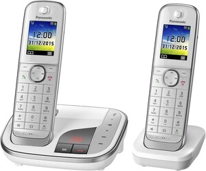 Panasonic KX-TGJ322GW Schnurlostelefon mit Anrufbeantworter weiß