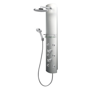Schulte Duschpaneel 'DuschMaster' mit Thermostat, rund, 135 cm