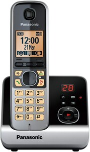 Panasonic KX-TG 6721 GB Schnurlostelefon mit Anrufbeantworter schwarz