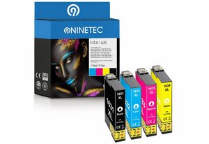 NINETEC »4er Set ersetzt Epson T1631-T1634« Tintenpatrone