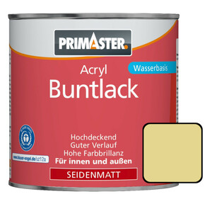 Primaster Acryl Buntlack hellelfenbein seidenmatt, 750 ml