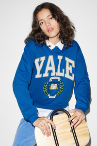 C&A CLOCKHOUSE-Sweatshirt-Yale University, Blau, Größe: XS