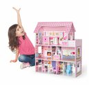 Bild 1 von Dedom Puppenhaus »Puppenhaus,Traumvilla,mit 5 Zimmern und 1 Balkon, 9 wunderschön realistischen Plastikmöbeln,Puppenhaus aus Holz,kinderspielzeug für Jungen und Mädchen«