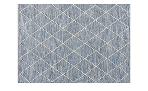 HOME STORY Naturteppich handgewebt blau Baumwolle Maße (cm): B: 140 Teppiche