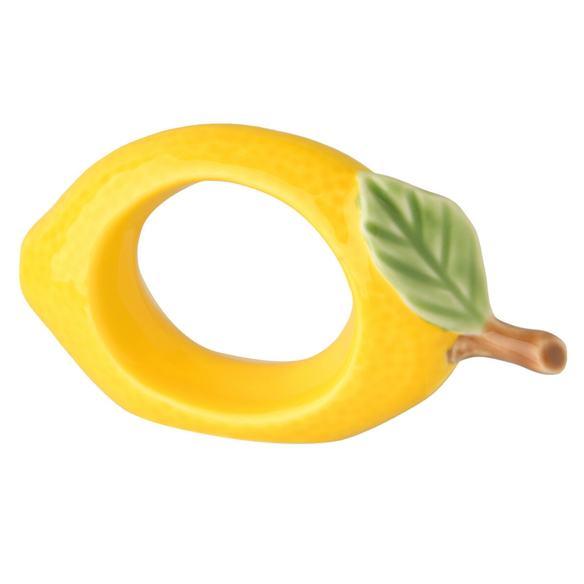 Bild 1 von 2 Serviettenringe in Zitronen-Form GELB