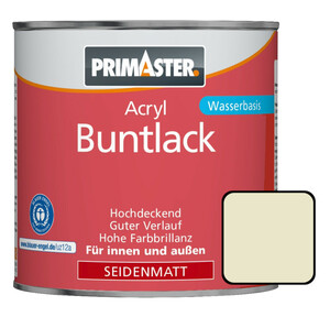 Primaster Acryl Buntlack perlweiss seidenmatt, 750 ml