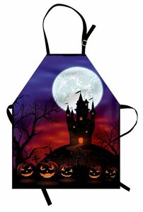 Abakuhaus Kochschürze »Höhenverstellbar Klare Farben ohne verblassen«, Halloween Spukschloss