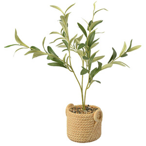 Kunstpflanze Olivenbaum mit Topf GRÜN / BEIGE