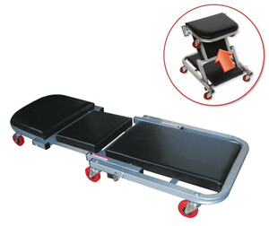 TrendLine Werkstatt-Rollliege und -Sitz max. Belastbarkeit 135 kg