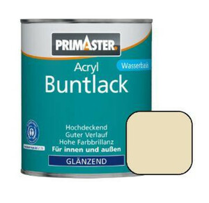 Primaster Acryl Buntlack hellelfenbein glänzend, 750 ml